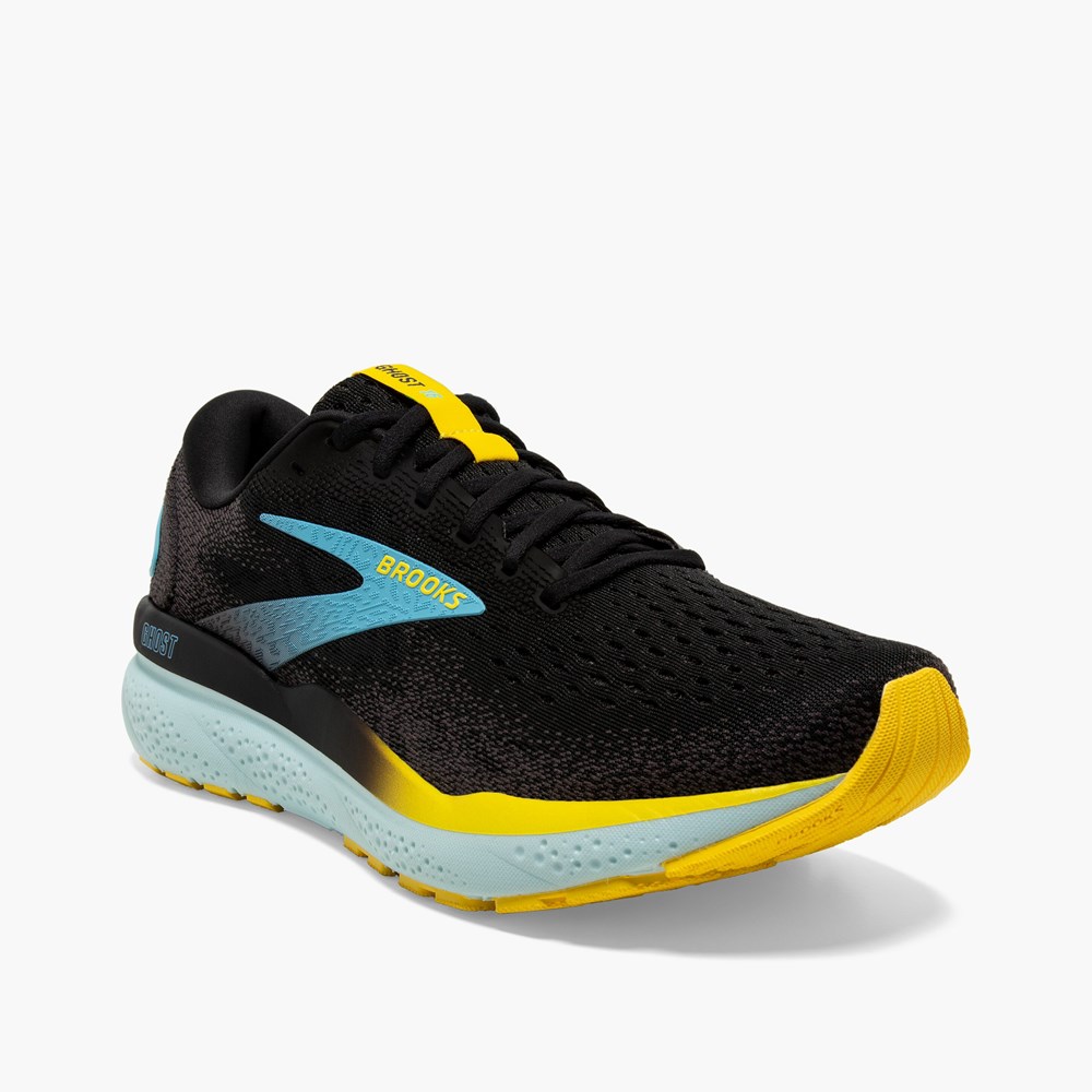 Chaussures Running Route Brooks Ghost 16 Noir Bleu Homme | BHM-6773638